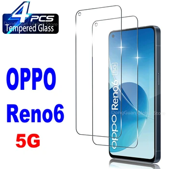 2/4 шт. закаленное стекло для OPPO Reno 6 5G Защитная стеклянная пленка