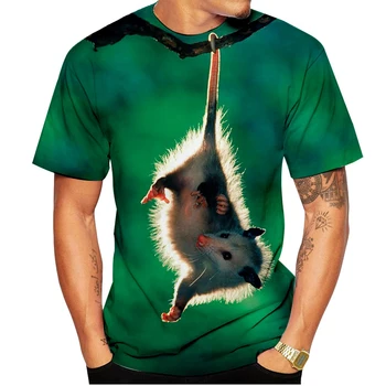 2023 Мужская Женская модная футболка с коротким рукавом и 3D принтом милого животного Хомяка, летняя футболка, забавные повседневные топы