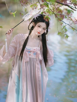 2023 новая модная женская одежда в китайском стиле, платья в тон цвету, платье с вышивкой