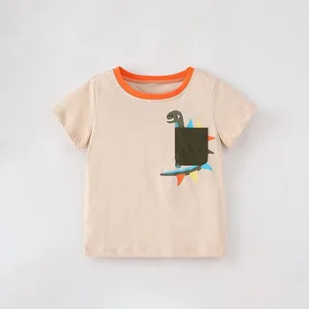 2023 Новые футболки, футболки для мальчиков, летняя одежда для малышей