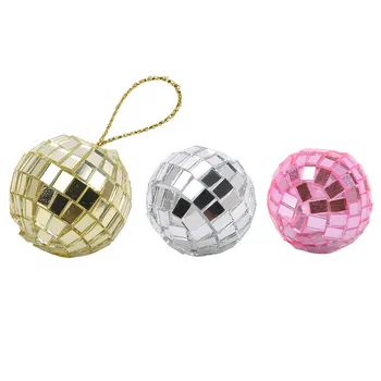 3 см 5 см 7 см Светоотражающий стеклянный вращающийся зеркальный шар для дискотеки DJ Зеркальное отражение Стеклянный шар Светильник для рождественской вечеринки