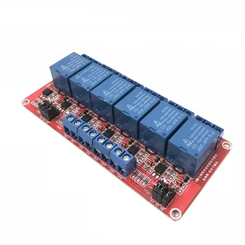 6-канальный 6-позиционный релейный модуль 5 В 12 В 24 В высокого и низкого уровня триггерного реле с защитой от оптрона для Arduino ARM PLC