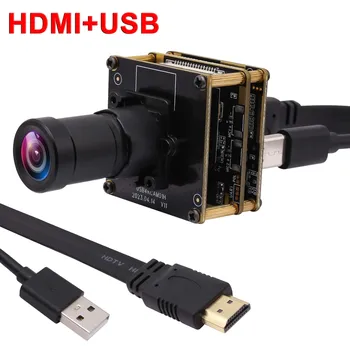 ELP 4K USB HDMI Модуль Камеры со Звездным Светом 4 мм Объектив IMX415 H.265 2X Цифровой Зум USB Плата Камеры Безопасности для Лазерного Гравера
