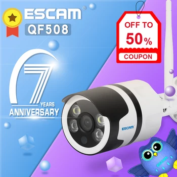 ESCAM QF508 HD 1080P Беспроводная Wifi IP-камера наружные водонепроницаемые камеры видеонаблюдения инфракрасная камера наблюдения