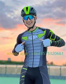 Junk Wheels Новый костюм для катания на роликовых коньках Speed Inline Triathlon Racing Костюм с коротким рукавом Удобная одежда для быстрого катания 2023
