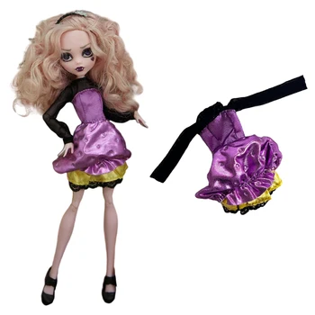 NK 1 шт. Танцевальная кукла Новое платье Фиолетовое милое платье для кукольной вечеринки Ever After High 1/6 Аксессуары для игрушечного домика