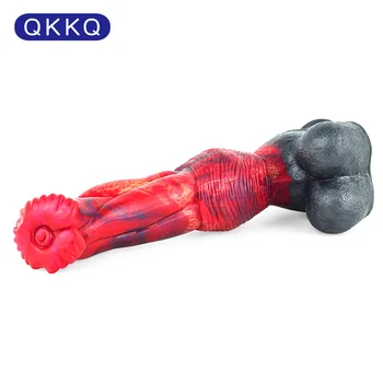 QKKQ Фаллоимитатор Fantasy Horse с силикагелем, пенис, анальный глоток, игрушки для взрослых, мужчина и женщина, быстрый анальный оргазм, мастурбирующие секс-игрушки с дилдо в виде животных