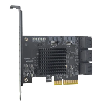 SSD Riser Card SATA 3,0 Плата Расширения PCIE PCI-E От 4X До 8 Портов GEN3 Адаптер Жесткого Диска Контроллер Концентратор Множитель для Корпуса Компьютера 2U