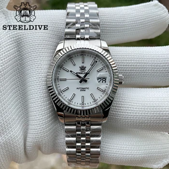 STEELDIVE Oyster Water Ghost Часы Юбилейный браслет 200 м Водонепроницаемый сапфировый BGW9 Светящаяся дата Автоматические механические часы NH35