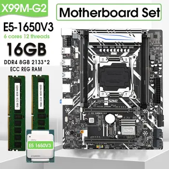SZMZ X99M-G2 LGA 2011-3 Материнская плата XEON X99 с процессором Intel E5 1650 v3 и комбинированным комплектом памяти 2*8G DDR4 2133 МГц БЕЗ ECC