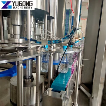Автоматическая линия розлива минеральной воды YG для новой фабрики, линия по производству чистой щелочной воды в бутылочках, машина для розлива жидкости