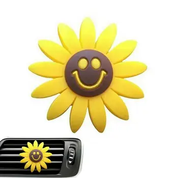 Автомобильные вентиляционные зажимы Sunflower Вентиляционный зажим Sunflower с прорезью для ароматической карты Автомобильный вентиляционный зажим Sunflower Автомобильные аксессуары и украшения