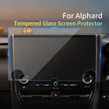 Автомобильные Наклейки Протектор Экрана Carplay Для TOYOTA Alphard 2024 Защитная Пленка Из Закаленного Стекла Навигационные Аксессуары Для Интерьера