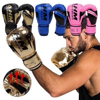 Боксерские перчатки Мужские Женские Боксерские перчатки для профессиональной подготовки, Боксерские перчатки с вентилируемой ладонью, перчатки для спортзала, перчатки для смешанных единоборств.