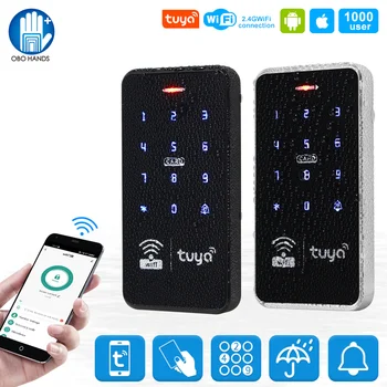 Водонепроницаемая клавиатура контроля доступа с приложением WiFi Tuya 13,56 МГц RFID-карта Клавиатура Контроллер доступа с сенсорным экраном Система удаленной разблокировки
