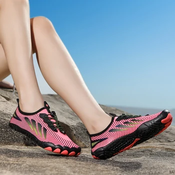Водонепроницаемая обувь для мужчин и женщин, Дышащая модная пляжная быстросохнущая Водная обувь, спортивная обувь для плавания на открытом воздухе, водные кроссовки