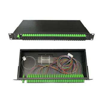 Волоконно-оптическая коммутационная панель с разветвителем ПЛК 1: 64 для монтажа в стойку