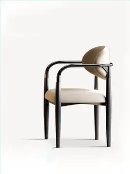 Высококачественный Современный Простой стул Роскошный Обеденный стул из ткани для кафе ресторана со спинкой