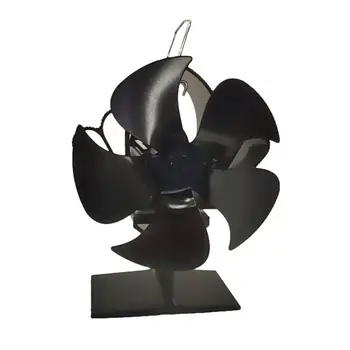 Зимний 5-Лопастной Вентилятор для камина, Бесшумный, Безопасный Вентилятор для печки с тепловым приводом W0