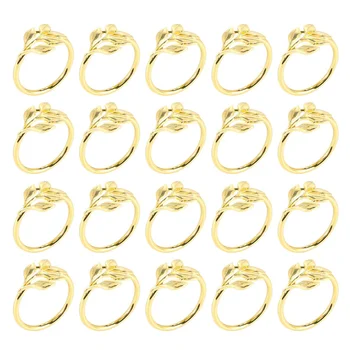 Кольца для салфеток из 20шт сусального золота - Золотое кольцо для салфеток для стола - Праздничные кольца для салфеток, Осенние кольца для салфеток для вечеринки