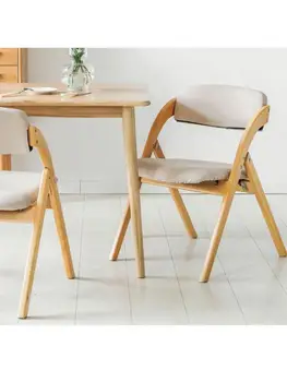 Компьютерный стул из массива дерева, домашний офис, складной стул со спинкой, стул, складной обеденный стул, табурет, простой Портативный табурет, простой
