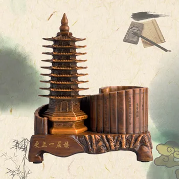 Креативные украшения из смолы, привлекающие богатство, девятиэтажная башня Вэньчан, украшения для ручек, Пагода из искусственного дерева, Офис Пагоды