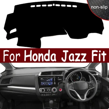 Крышка приборной панели автомобиля, коврик для приборной панели Honda Jazz Fit 3-го поколения 2014 2015 2016 2017 2018, Нескользящий Правый солнцезащитный козырек, ковер