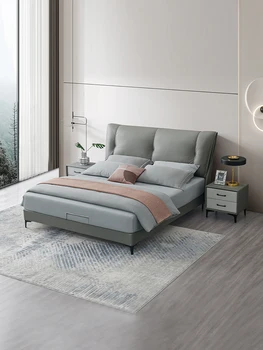 Легкая роскошная ткань с современными технологиями, мягкая кровать в главной спальне edge