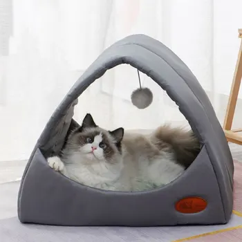 Летний домик для кошек, дышащая кровать на все сезоны, универсальные принадлежности для кошек, глубокий сон, пеленание, удобное гнездышко