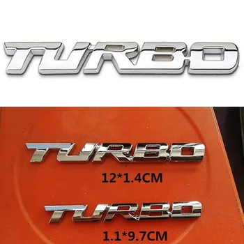 Металлическая наклейка TURBO 3D с эмблемой кузова Автомобиля, Наклейка с гальваническим покрытием Из цинкового сплава, Украшение значка на задней двери автомобиля, Автоаксессуары