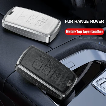 Металлический Кожаный Чехол Для Ключей От Автомобиля Land Rover A9 Range Rover Sport Evoque Freelander 2 Jaguar XE XJ XJL XF C-X16 V12 Гитара