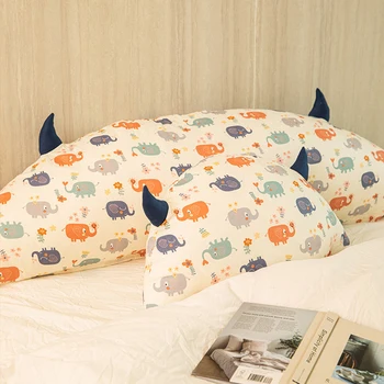 Милая мультяшная подушка для прикроватной тумбочки, Съемная Моющаяся, для детской комнаты, для спинки дивана-кровати, подушка-татами для поясницы
