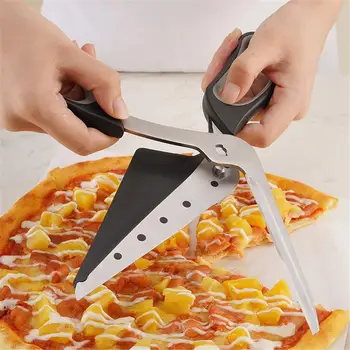 Многофункциональные ножницы для пиццы 2 в 1, ножничный нож для резки пиццы из нержавеющей стали, съемные режущие инструменты для кухни ресторана
