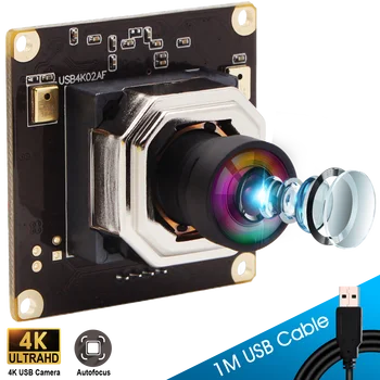 Модуль USB-камеры с Автофокусом ELP 4K с микрофоном IMX415 Mini Embedded Wecam Board без Объектива с искажениями Для Видеопотока с ПК