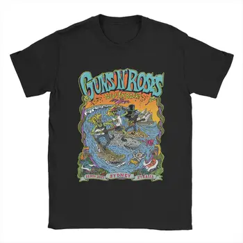 Мужская футболка Guns N Roses, новинка, хлопковая футболка, футболки с круглым воротом и коротким рукавом, оригинальные топы