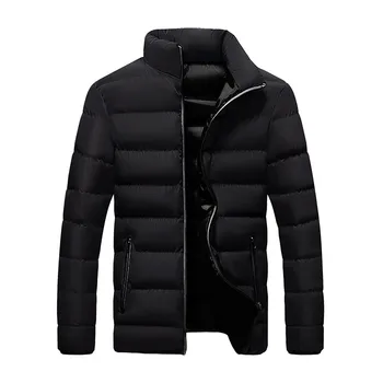 Мужское осенне-зимнее однотонное пальто на молнии с двойным боковым карманом, утолщенное теплое пальто, мужские повседневные куртки, зимние пальто для девочек