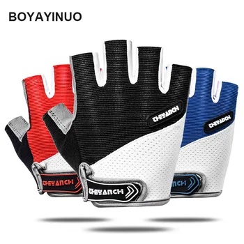 Новые спортивные перчатки для мужчин и женщин, нескользящие перчатки на половину пальца для катания на горных велосипедах, ударопрочные перчатки для фитнеса, велосипедные перчатки