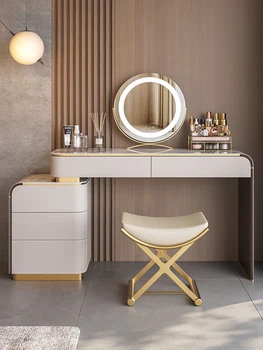 Онлайн-стол знаменитостей, шиферный туалетный столик, современный минималистичный роскошный туалетный столик для главной спальни, дизайнерский туалетный столик 2023
