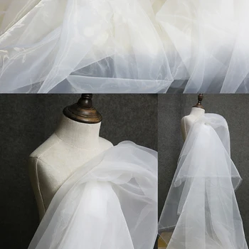 Органза, белая сетчатая ткань высокой плотности, блестящее гладкое хрустящее свадебное платье, дизайнер одежды для шитья своими руками, Ткань оптом