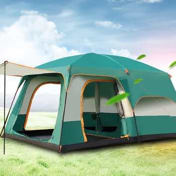 Палатка на 8-12 человек, новое большое пространство для кемпинга, палатка с двумя спальнями, Сверхбольшая высококачественная водонепроницаемая палатка для кемпинга