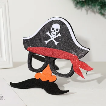 Пиратская маска Маскарад Хэллоуин Косплей Реквизит Очки Пластиковые Солнцезащитные Очки Украшения для вечеринок