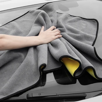 Плюшевое полотенце из микрофибры толщиной 160х60 см, Аксессуары для автомойки, супер Впитывающая ткань для чистки автомобиля, Полотенца для сушки Автосервиса