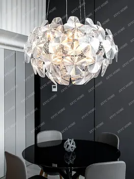 Постмодернистская минималистичная люстра в виде лепестков для гостиной, спальни, кабинета и ресторана