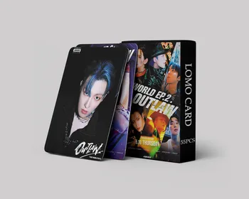 Предпродажа Kpop Idol 55 шт./компл. Lomo Card ATEEZ THE WORLD EP.2: Альбом OUTLAW Новая коллекция открыток для печати фотографий Коллекция подарков для поклонников
