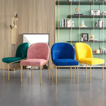 Роскошные обеденные стулья Nordic INS Мебель для гостиной, Бархатные подушки, диван-кресло, Современная домашняя кухня, обеденный стул TG B