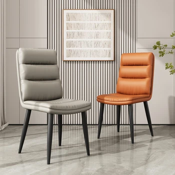 Роскошные современные обеденные стулья, кухонные модные скандинавские табуретки для отдыха, подушка из искусственной кожи, обеденный стул, мебель для гостиной, дома.