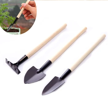 Садовые инструменты Мини-набор из трех предметов: маленькие лопатки, грабли, лопатки для посадки растений