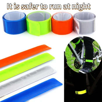Светоотражающий браслет, браслеты с пощечинами, предупреждающий браслет для ночного бега, безопасный для велосипеда ремешок для ног для бега, спортивная безопасность, видимость