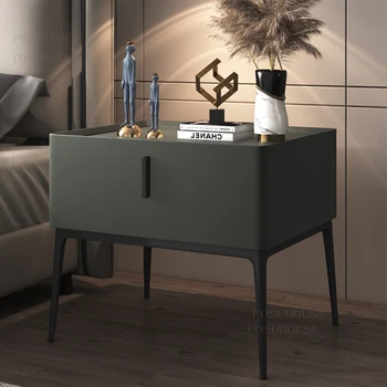 Современные прикроватные тумбочки Прикроватная тумбочка в итальянском стиле Роскошный шкаф для хранения Дизайнерская мебель для спальни высокого класса Прикроватный столик B