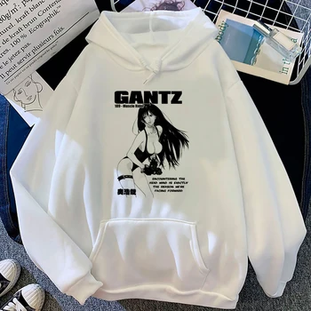 Толстовки Gantz женские винтажные аниме 2023, пуловер harajuku, свитер, женский флисовый свитер